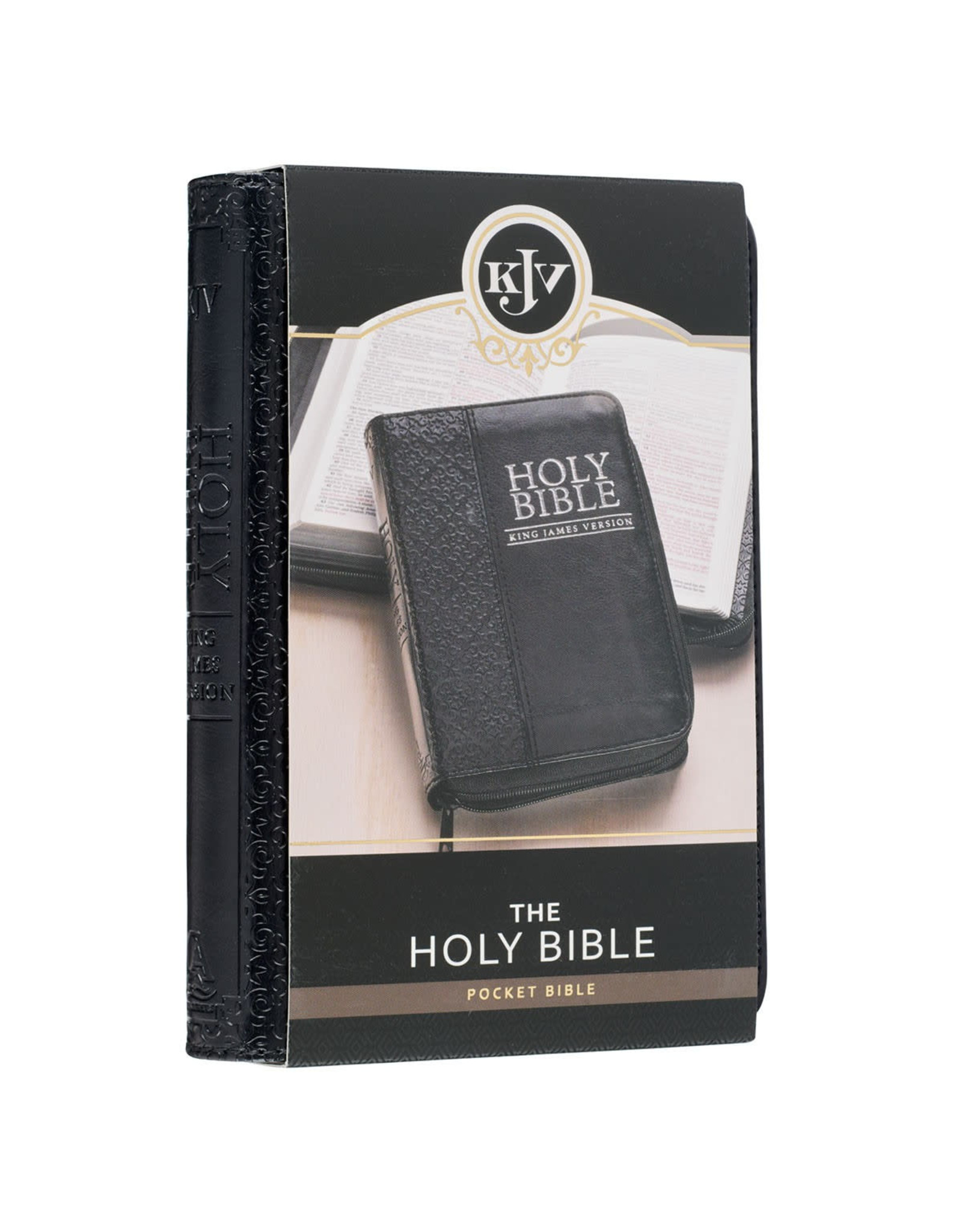 Christian Art Gifts KJV Mini Pocket Edition, Black, Zippered