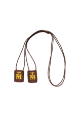 Scapulars.com Scapular, Premium, Brown/Gold, Mini