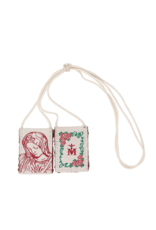 Scapulars.com Scapular, Premium, Cream & Rose Pietà