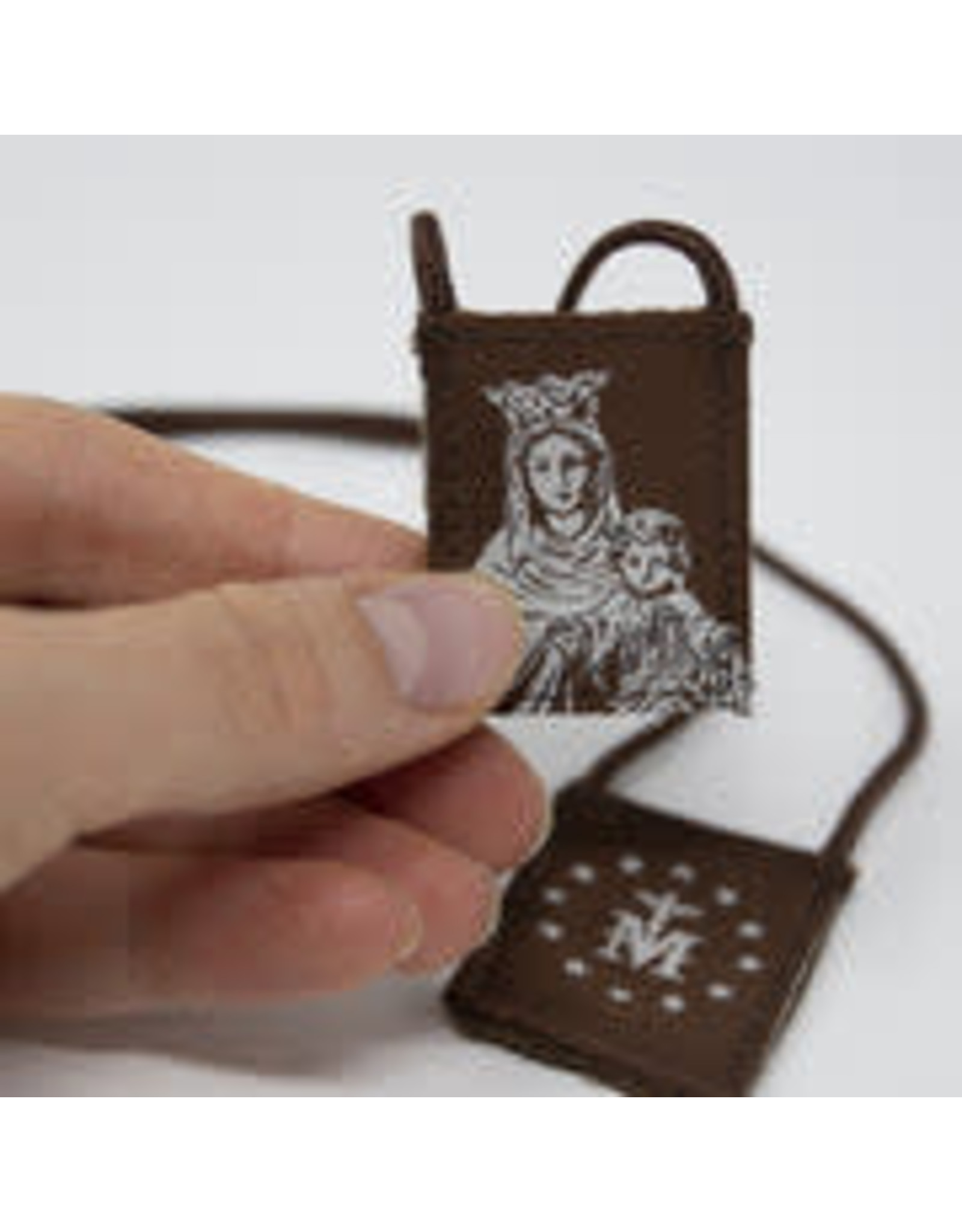 Scapulars.com Scapular, Premium, Brown/Cream