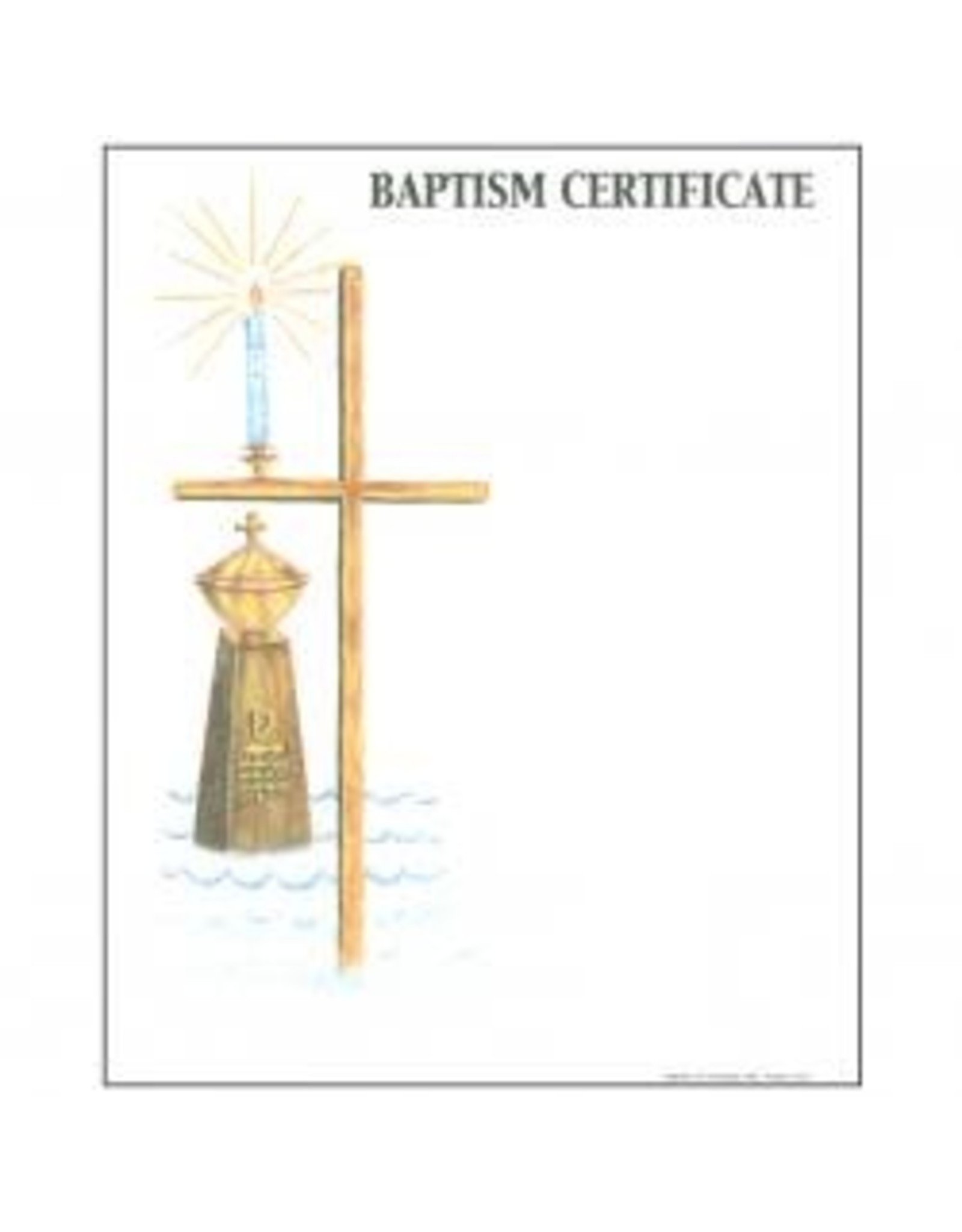 Certificates - Baptism, Blank (100)