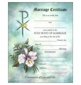 St. Andrew's Certificates - Marriage, Blank Floral (100)