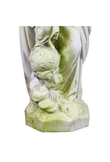 Orlandi Queen & Child of Heaven Outdoor Statue - Fiber Stone, White Moss Finish (27")