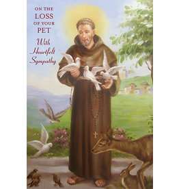 Greetings of Faith Card - Pet Sympathy, St. Francis