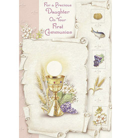 Religious Communion Daughter Card - 8" X 6" - Piccadilly Greetings - View #4