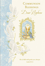 Greetings of Faith Card - First Communion, Nephew, Blessings