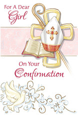 Card - Confirmation, Girl, Dove Floral