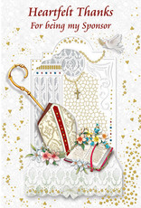 Greetings of Faith Card - Confirmation, Heartfelt Thanks for Being my Sponsor