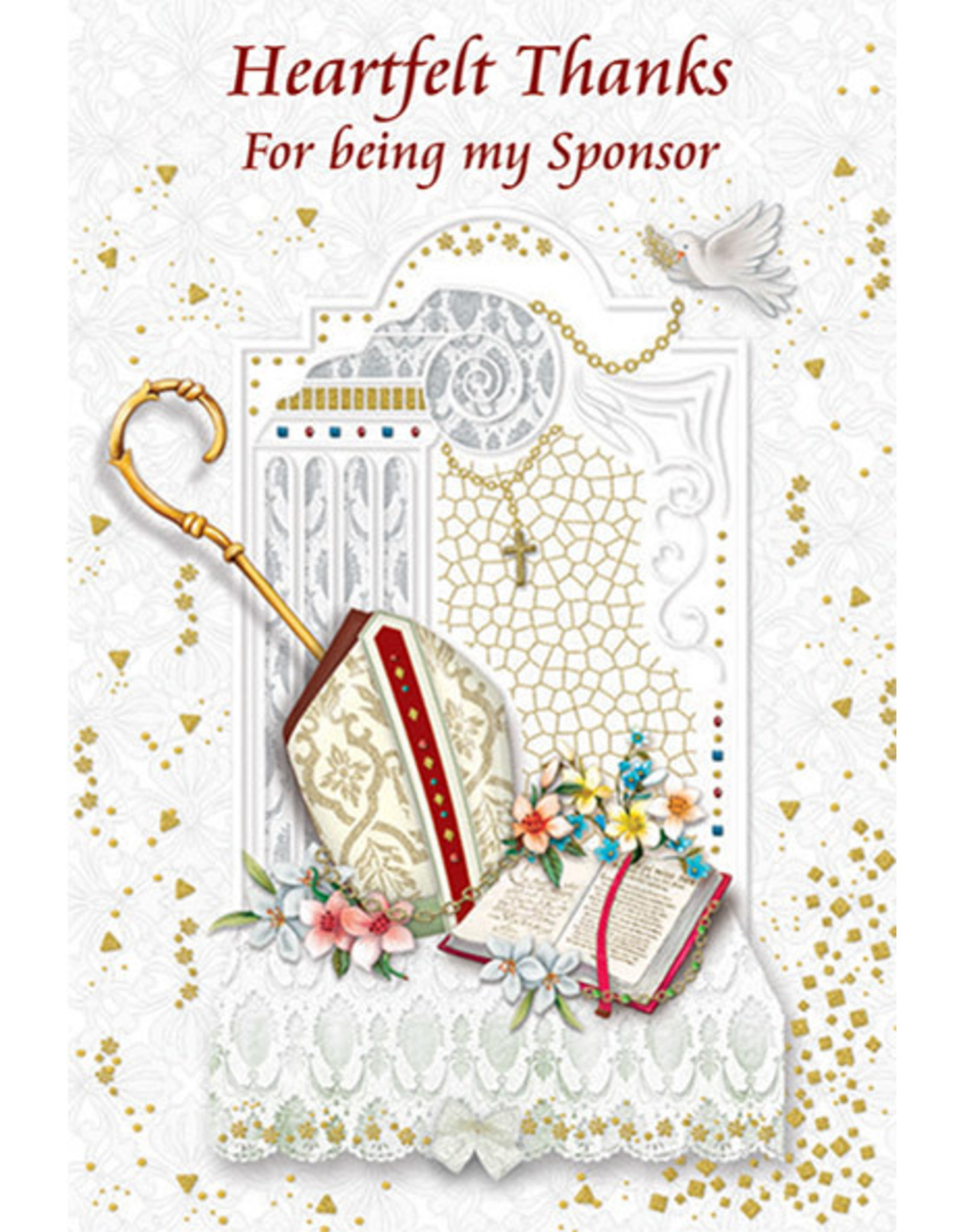 Greetings of Faith Card - Confirmation, Heartfelt Thanks for Being my Sponsor
