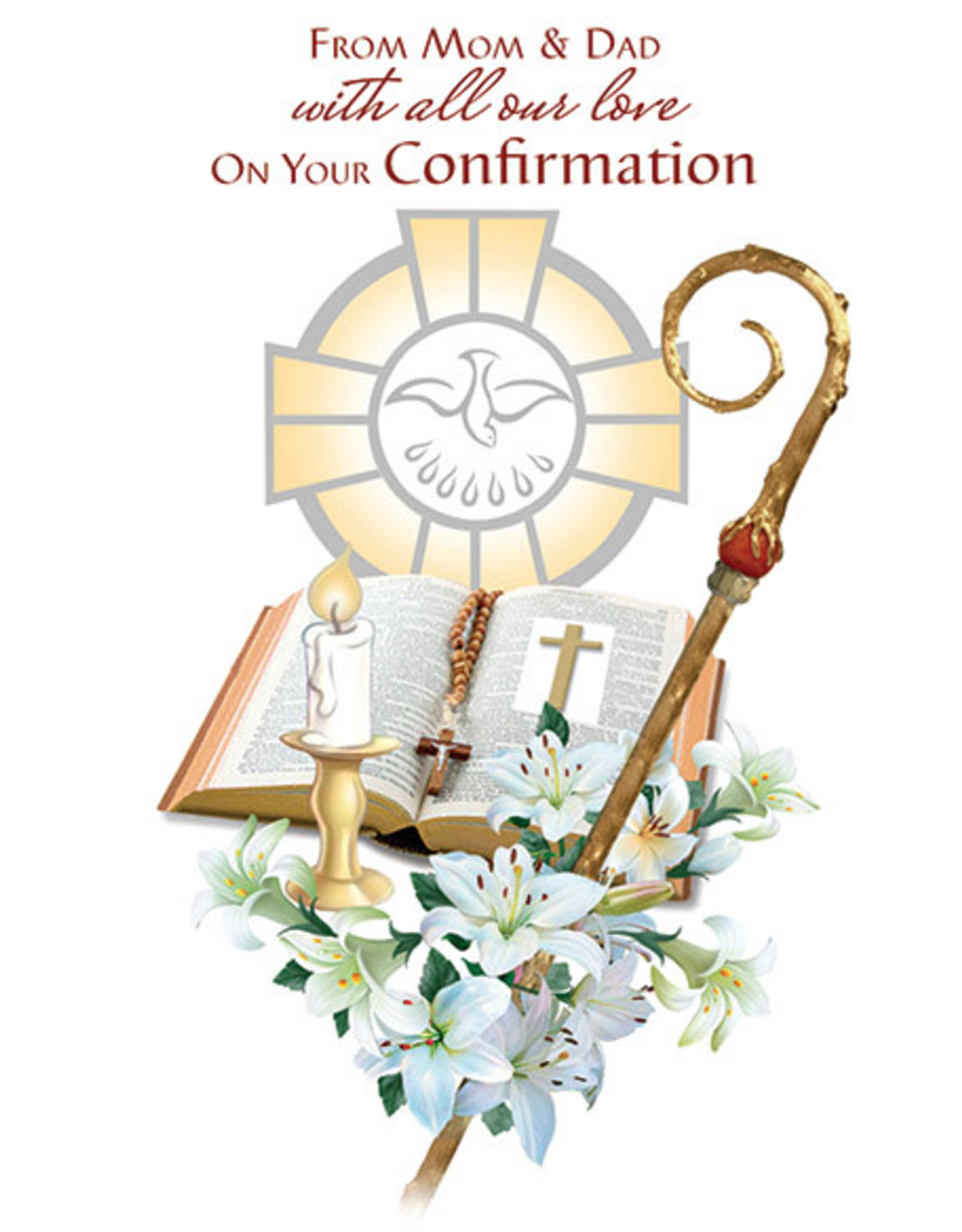 Greetings of Faith Card - Confirmation, from Mom & Dad with All our Love