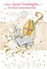 Greetings of Faith Card - Confirmation, Granddaughter, Embossed & Gold Foil