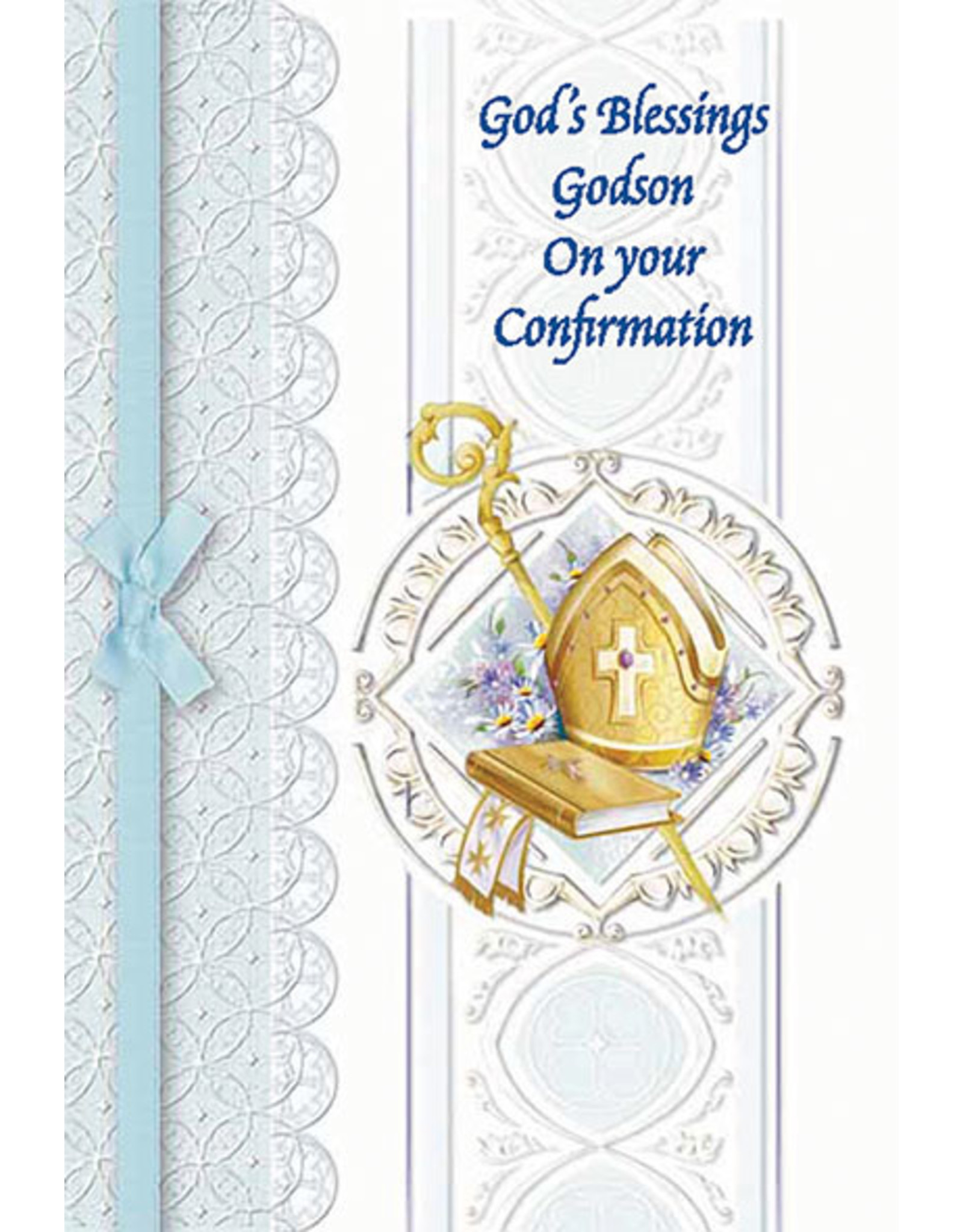 Greetings of Faith Card - Confirmation, Godson, God's Blessings