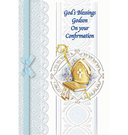 Greetings of Faith Card - Confirmation, Godson, God's Blessings