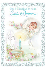 Card - Baptism Boy, Blessings on Your Son's Baptism