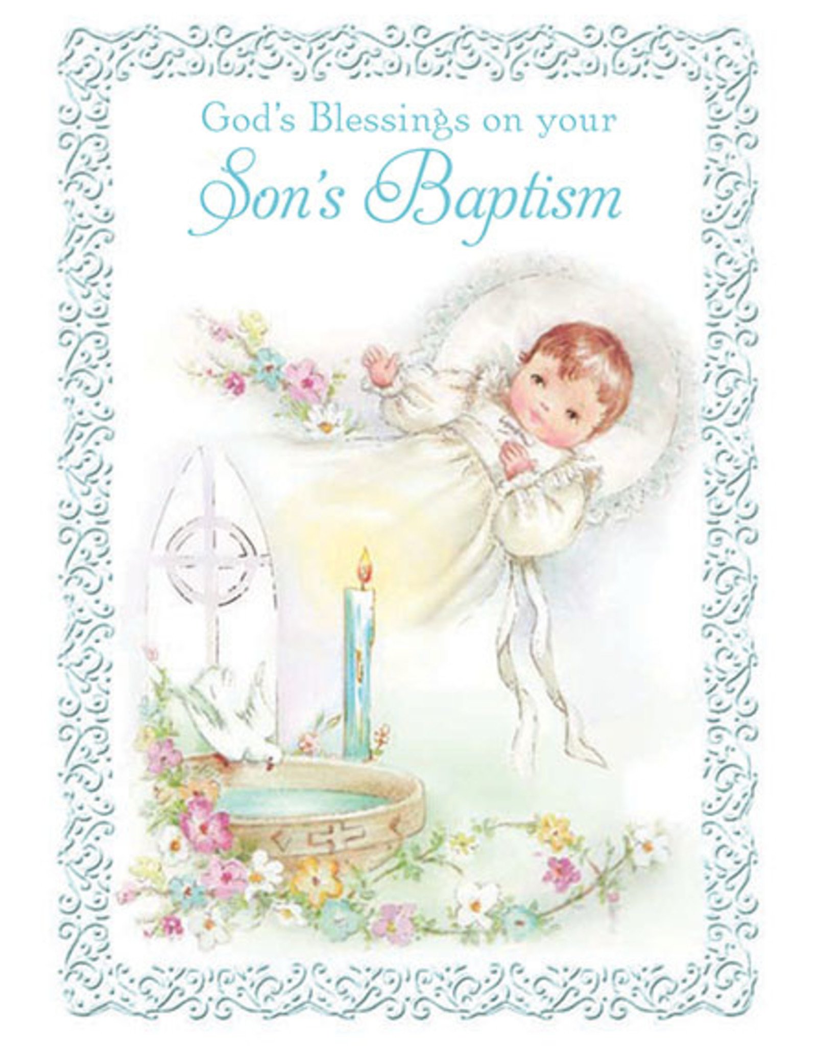 Card - Baptism Boy, Blessings on Your Son's Baptism