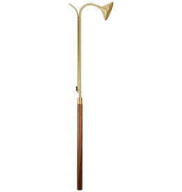 Koleys Candle Lighter - Solid Brass with Walnut Handle - 36" Length/Large 3.5" Diameter Snuffer