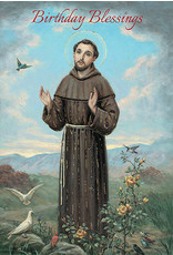 Greetings of Faith Card - Birthday, St. Francis