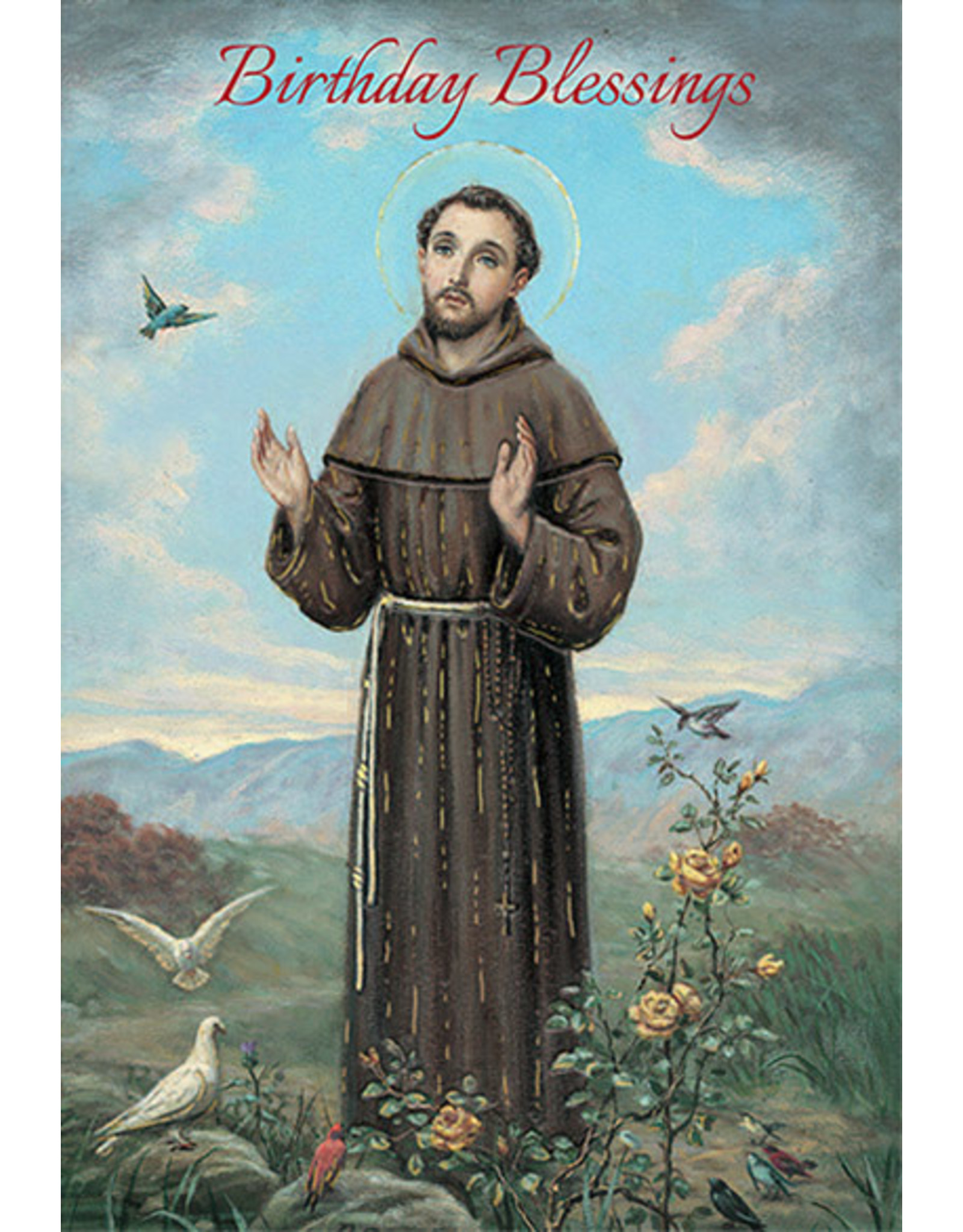Greetings of Faith Card - Birthday, St. Francis