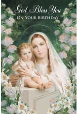 Greetings of Faith Card - Birthday, Mary with Child