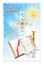 Card - Baptism Adult, Traditional