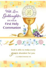 Greetings of Faith Card - First Communion Goddaughter, Chalice