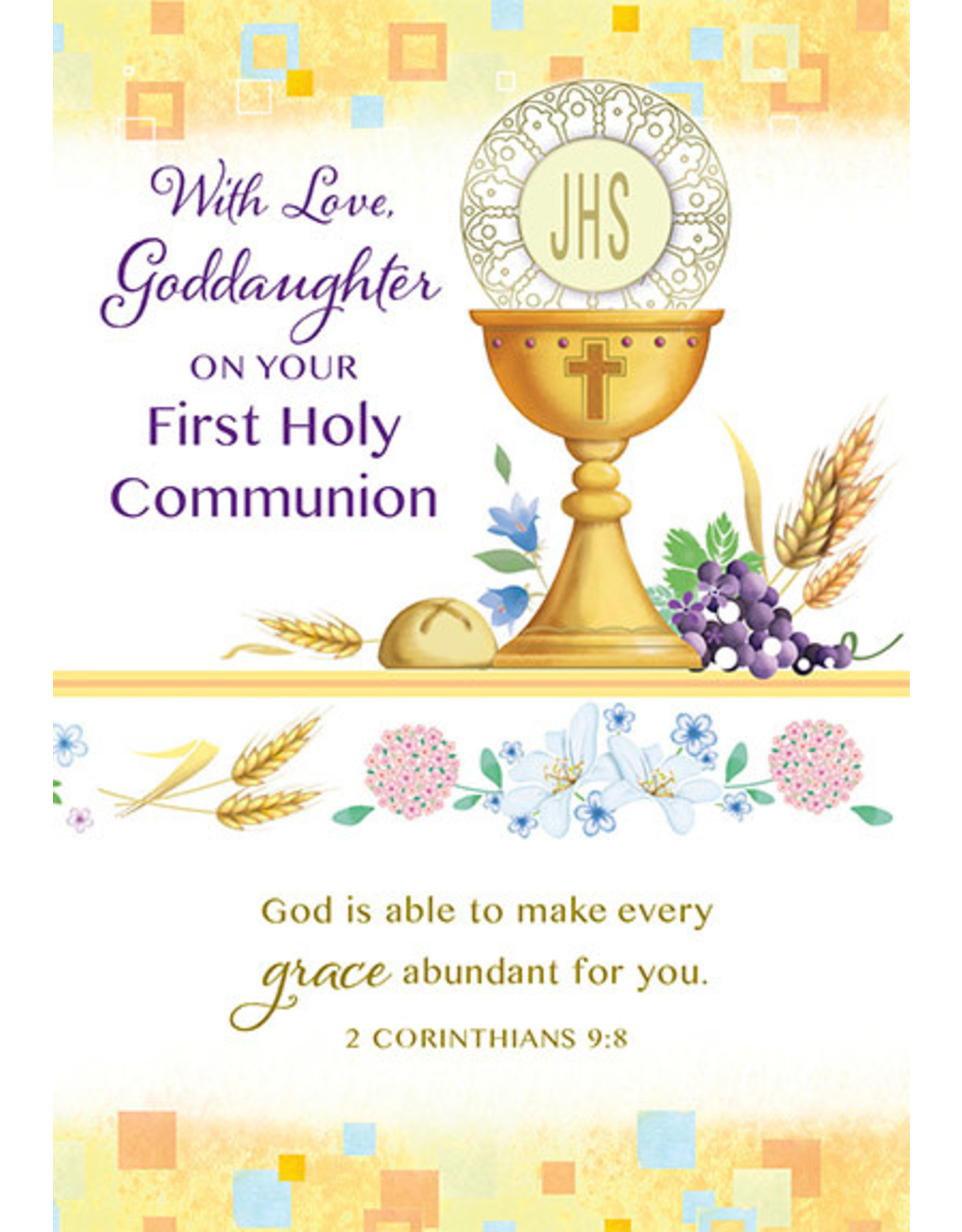 Greetings of Faith Card - First Communion Goddaughter, Chalice