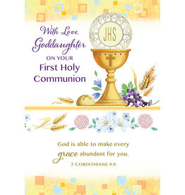 Greetings of Faith Card - First Communion Goddaughter, Chalice