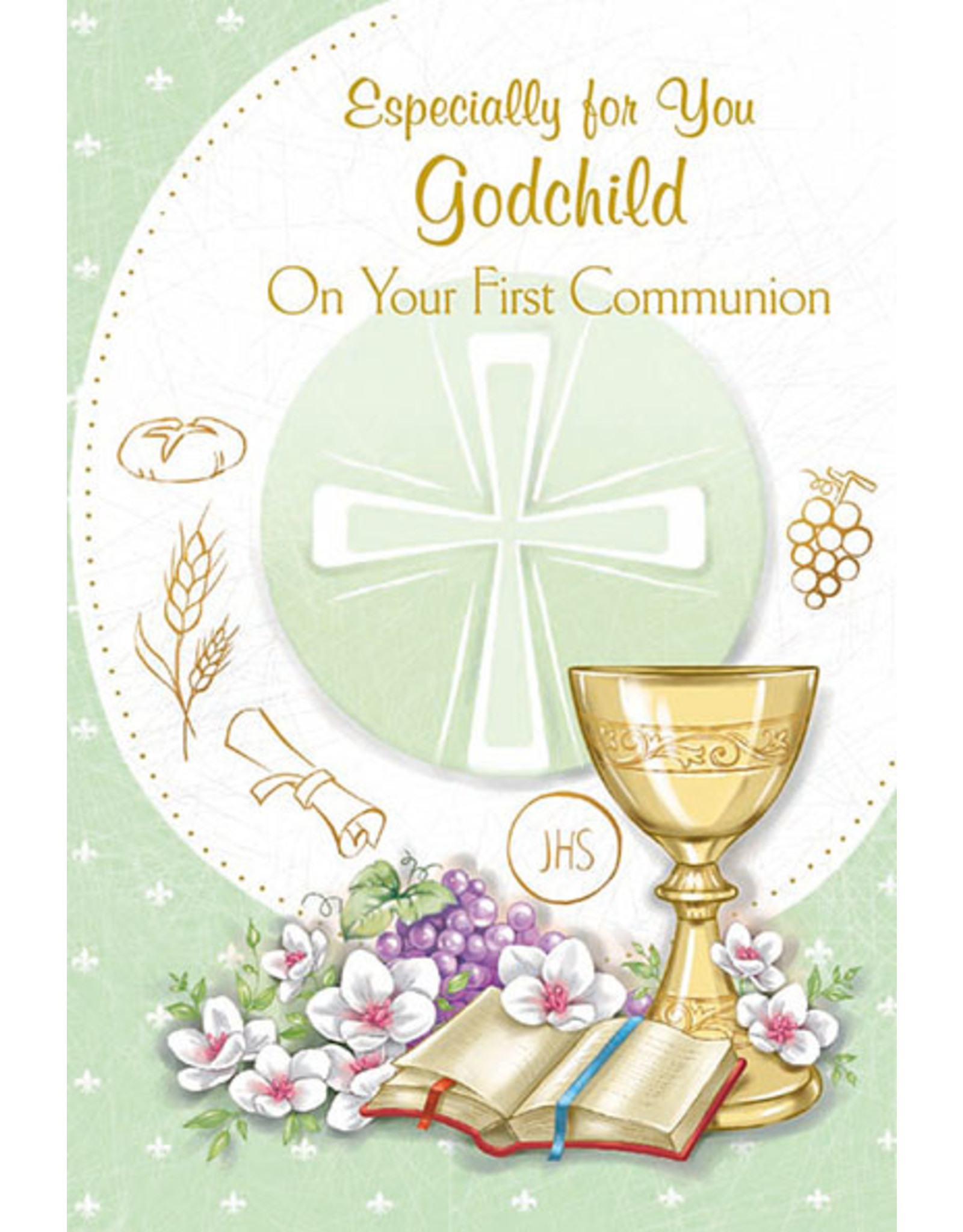 Greetings of Faith Card - First Communion Godchild, Especially for You