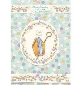 Malhame Regina Card - Confirmation Great Grandson, Polka Dots