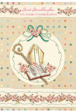 Greetings of Faith Card - Confirmation Great Granddaughter, Polka Dots