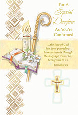 Greetings of Faith Card - Confirmation Daughter, Yellow Highlights