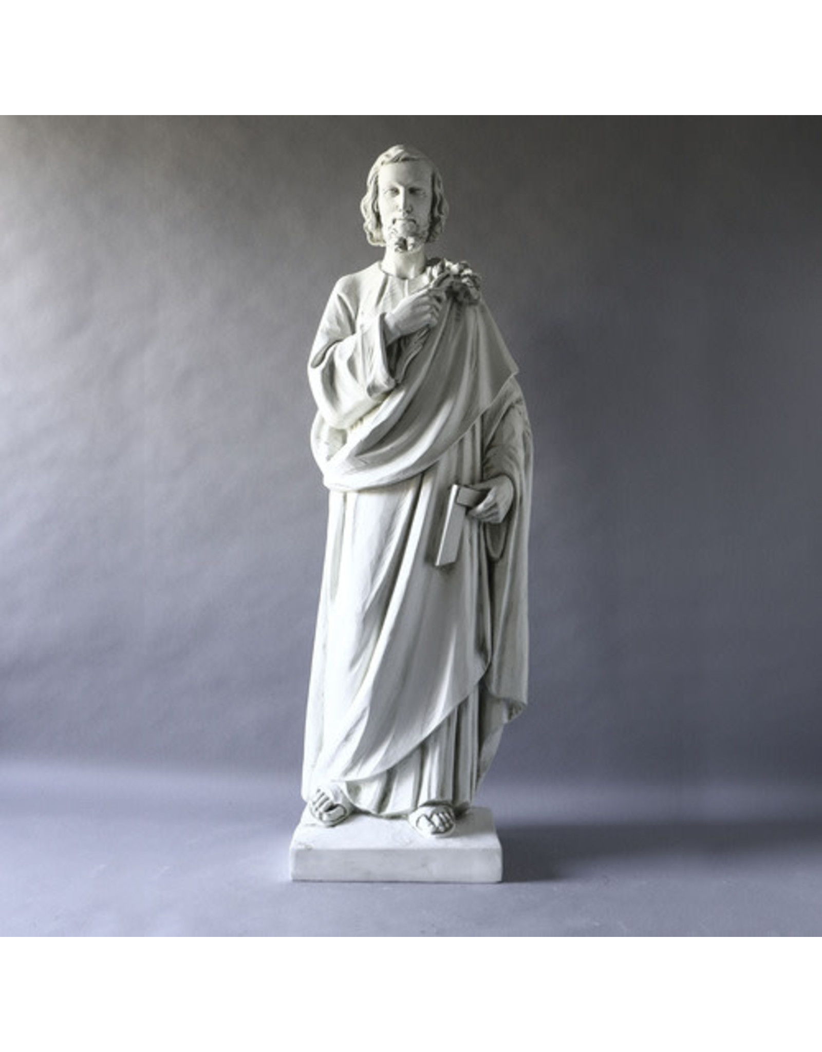 Orlandi St. Joseph the Worker Outdoor Statue - Fiberglass, Antique Stone Finish (37")