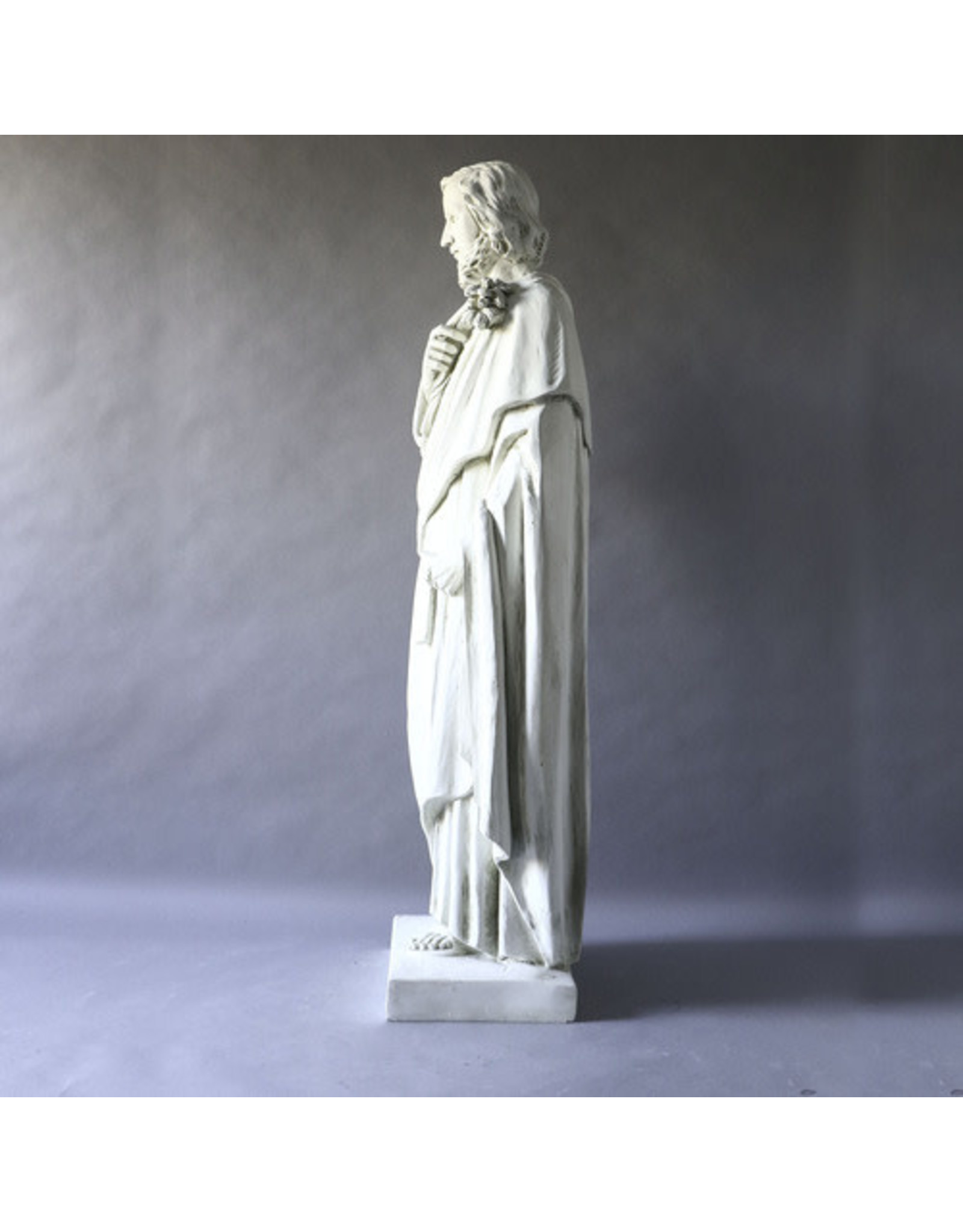 Orlandi St. Joseph the Worker Outdoor Statue - Fiberglass, Antique Stone Finish (37")