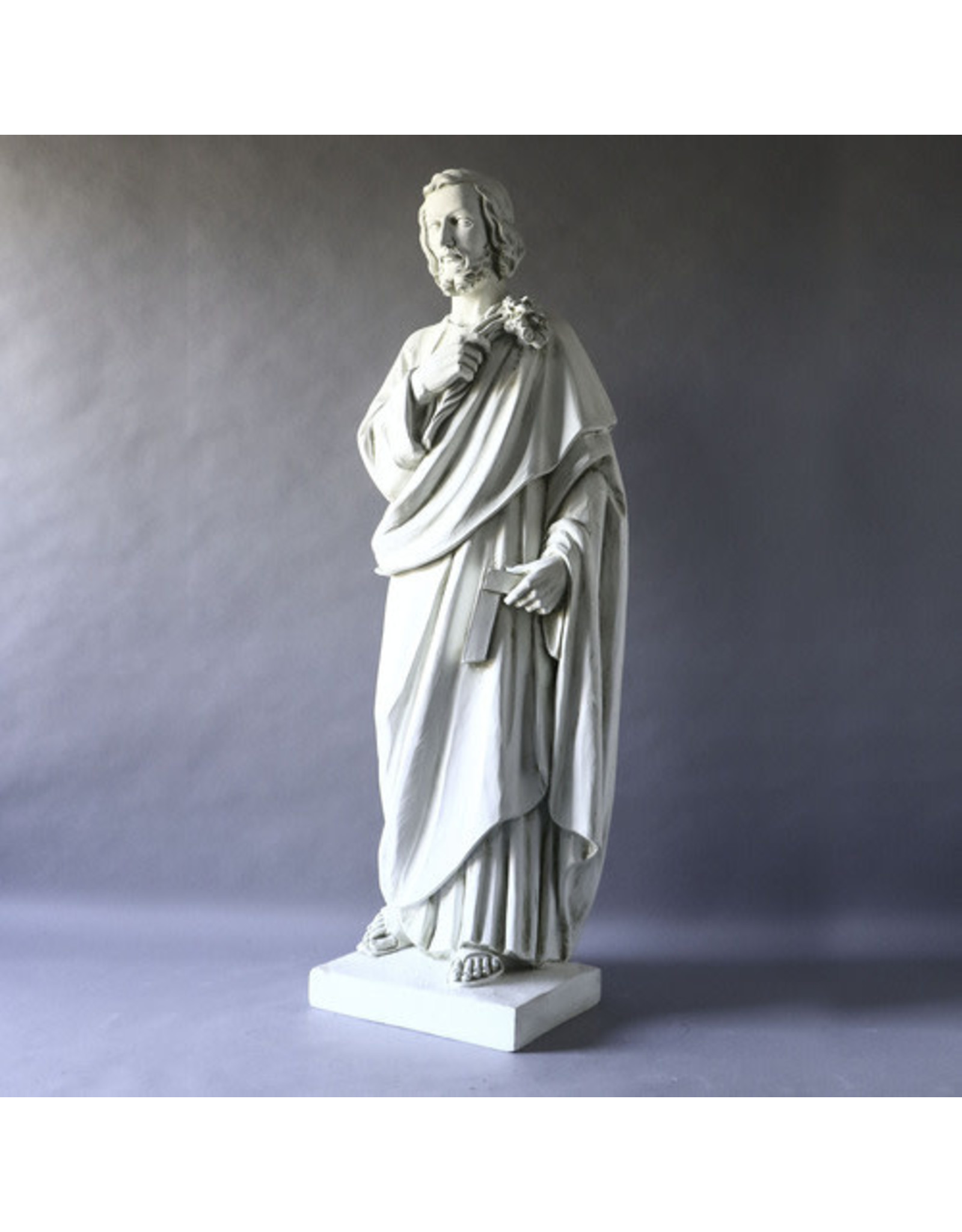 Orlandi St. Joseph the Worker Outdoor Statue - Fiberglass, Antique Stone Finish (37")