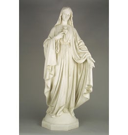 Orlandi Statue - Immaculate Heart of Mary, Antique Stone Finish (49")