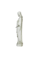Orlandi Sacred Heart of Jesus Outdoor Statue - Fiberglass, Antique Stone Finish (36.5")
