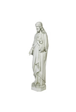 Orlandi Statue - Sacred Heart of Jesus, Antique Stone Finish (36.5")