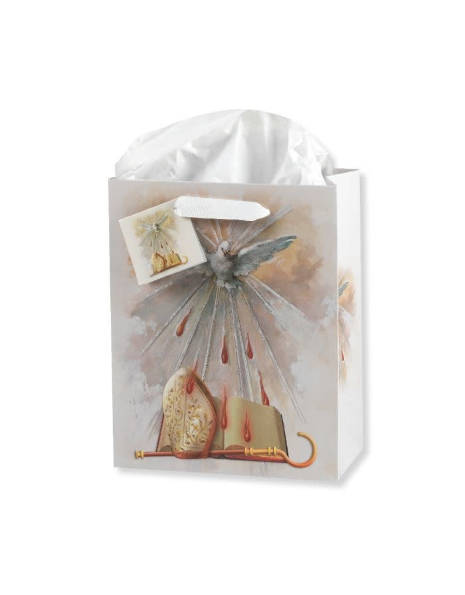 Confirmation - Gift Bag, White Dove, Small (includes Tissue Paper)