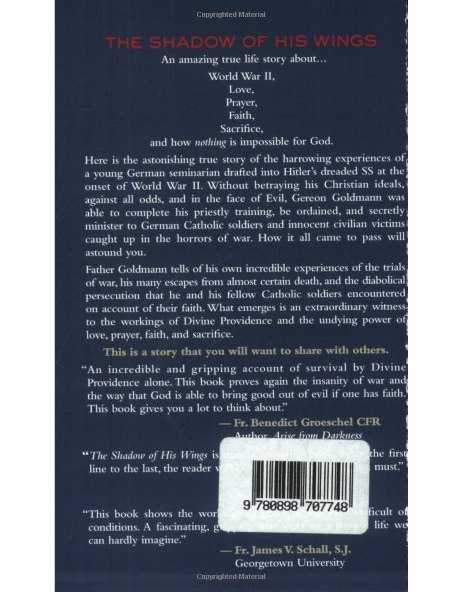 Ignatius Press Shadow of His Wings: True Story of Fr. Gereon Goldmann