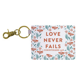 Grace & Truth Keychain Wallet - Love Never Fails (1 Corinthians 13:8)