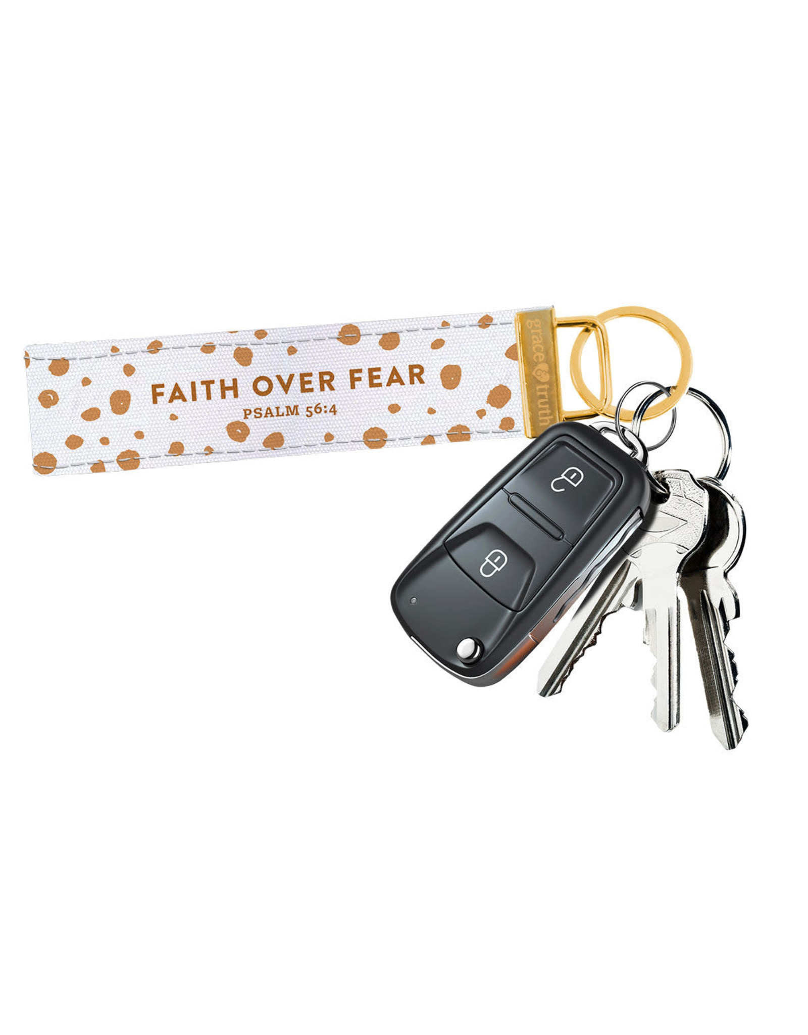 Grace & Truth Keychain Wristlet - Faith over Fear (Psalm 56:4)