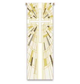 Slabbinck Banner - White & Gold with Cross