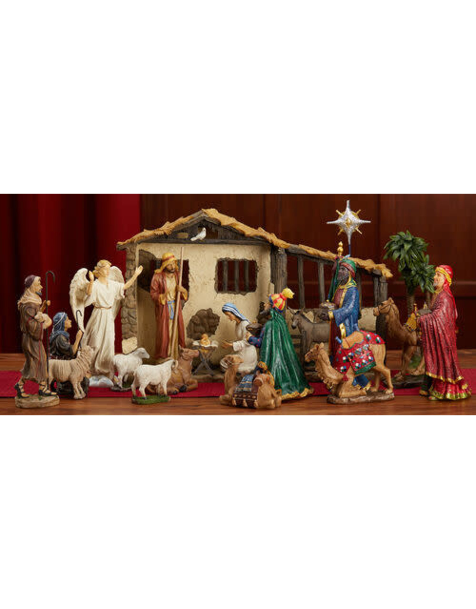 Three Kings Nativity Set, 14", 20-Piece