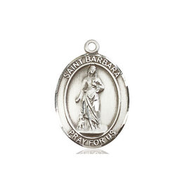 Bliss St. Barbara Medal, Sterling Silver