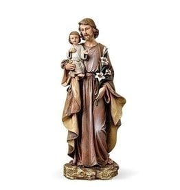 Roman St. Joseph & Baby Statue (10")