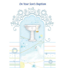 Greetings of Faith Card - Baptism Boy, On Your Son's Baptism