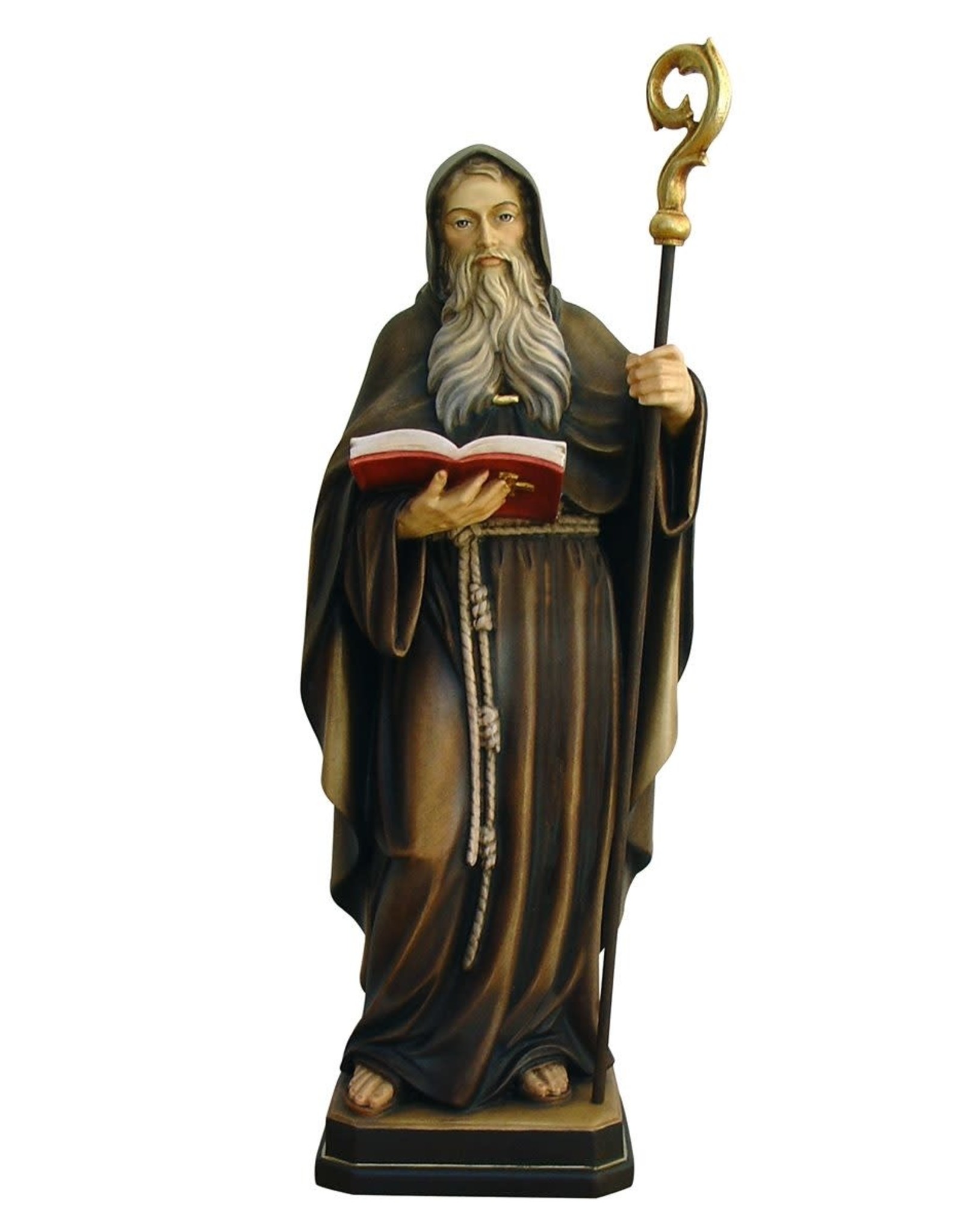 Pema Statue - St. Benedict, Wood-Carved, Color, 16"