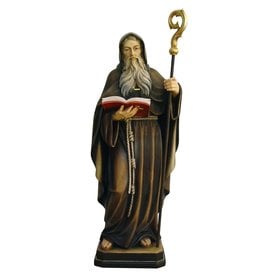 Pema Statue - St. Benedict, Wood-Carved, Color, 16"