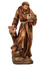 Pema Statue - St. Francis 15" Color, Wood-Carved