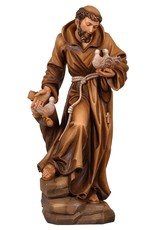 Pema Statue - St. Francis, Wood-Carved, Color, 15"